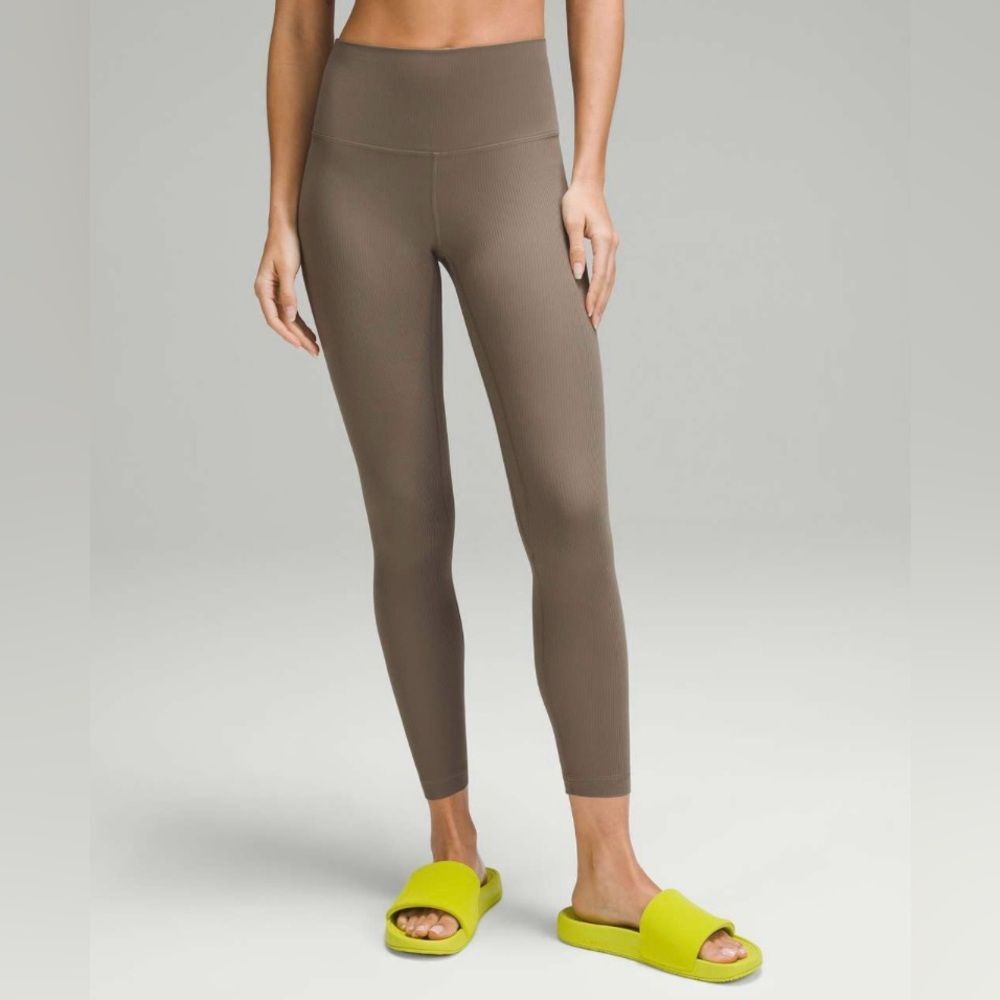 Lululemon Align High Rise Ribbed Pants Leggings Nomad Color Size 12